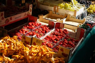 Traditional market selling fresh produce in Le Gers, France. Traditional market selling fresh produce in Le Gers, France.