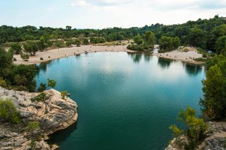 Swimming at The Pont du Diable, Hérault