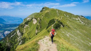 Walking trail through the countryside in the Ariège